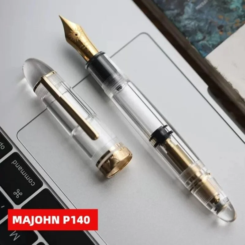 

A+ Majohn P140 Поршневая прозрачная акриловая авторучка No 8 F/M Чернильная ручка для письма