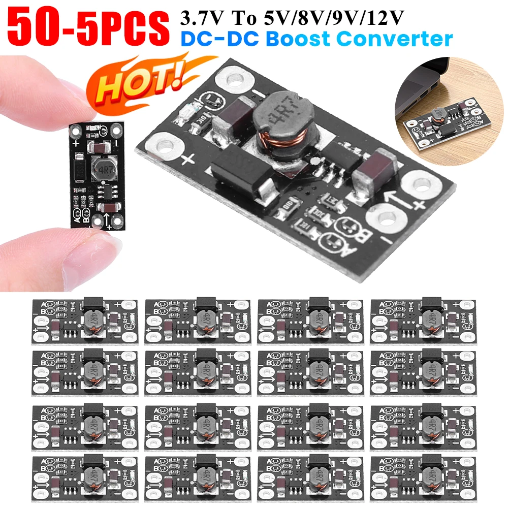 Mini DC-DC Boost Step Up Converter 3V 3.2V 3.3V 3.7V 5V 9V a 12V Regolatore di tensione Modulo scheda PCB Batteria al litio Boost