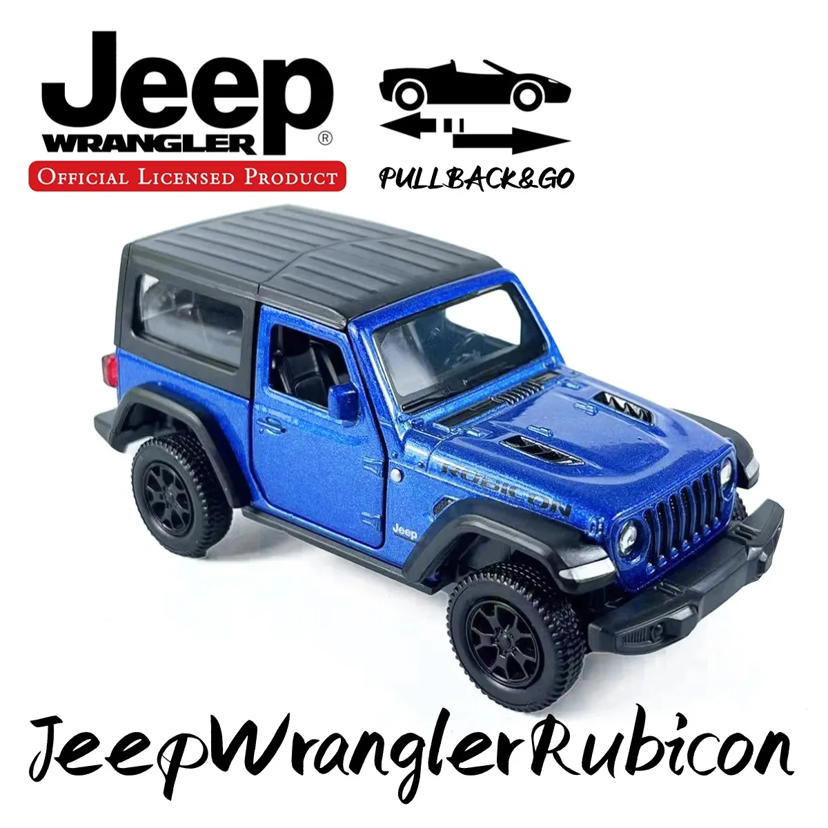 1:36 Pullback Car Model Replica Jeep Wrangler Rubicon Scale Metal Diecast Miniature Art Vehicle Collection regalo di natale Boy Toy