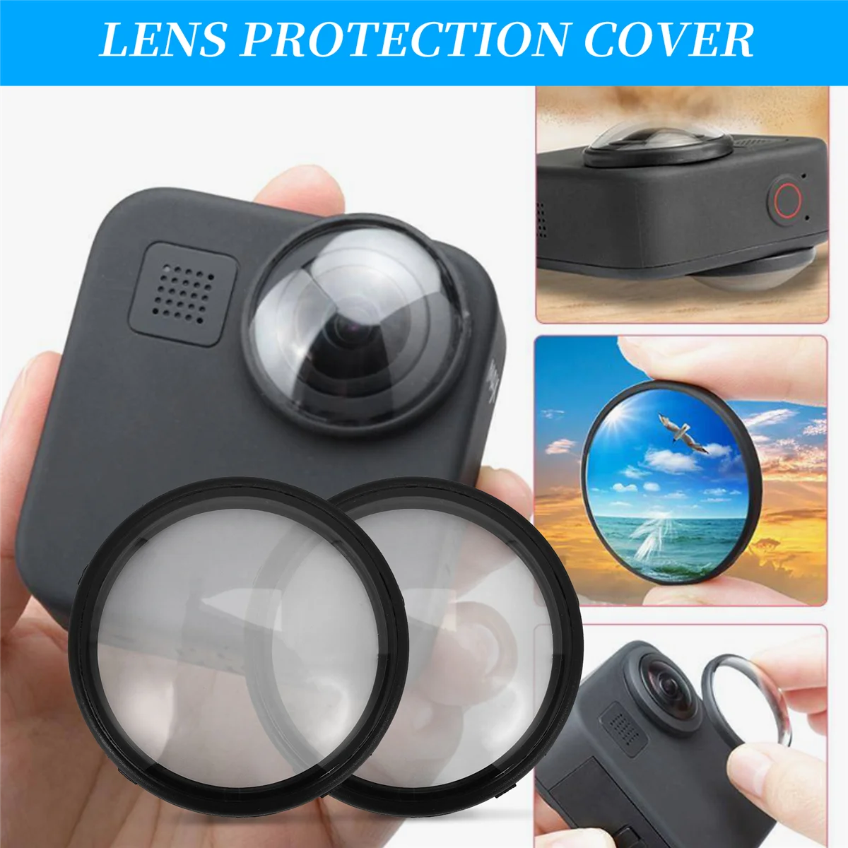 New Tech 保護レンズ カメラ レンズ カバー フレーム Max Sport カメラ用