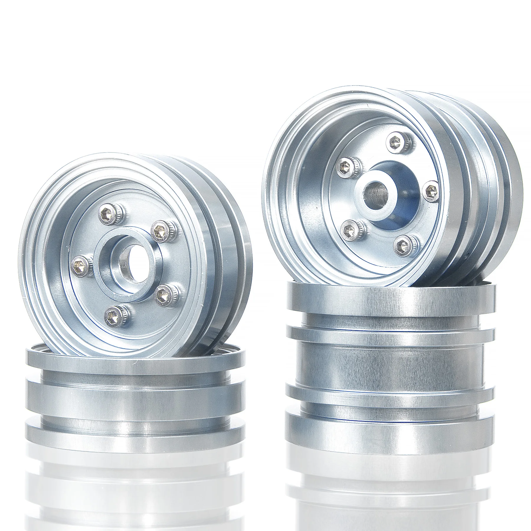 Aluminum Wheel & Hub Set for Tamiya Grasshopper, Hornet, Frog, Buggy Champ, Fast Attack, Fighting Buggy - RC Upgrade