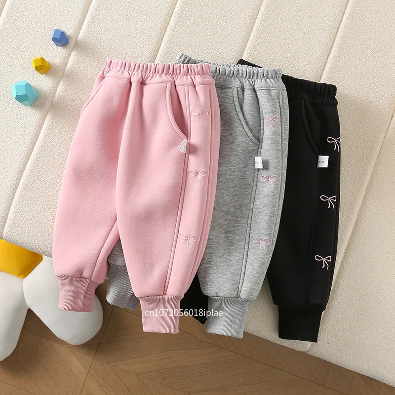 kids-bow-print-sweatpants-winter-girls-fleece-lining-warmtrousers-children-thicken-plus-velvet-pants-1-6-years