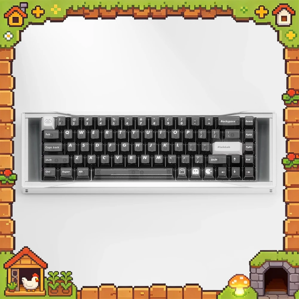 LeleLab SupSup PC Keycaps Black Fog Permeable Keycap Original Factory Personalized Keyboard Keycaps Customized PC Gifts