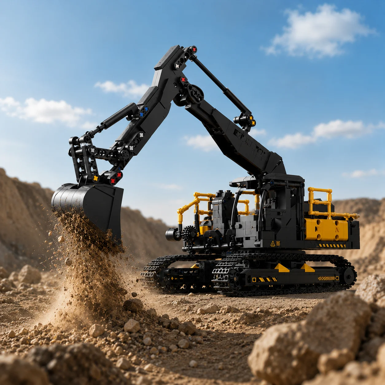 City Construction Vehicle Excavator Models Building Blocks MOC Technical Engineering Cars Truck Bricks Toys