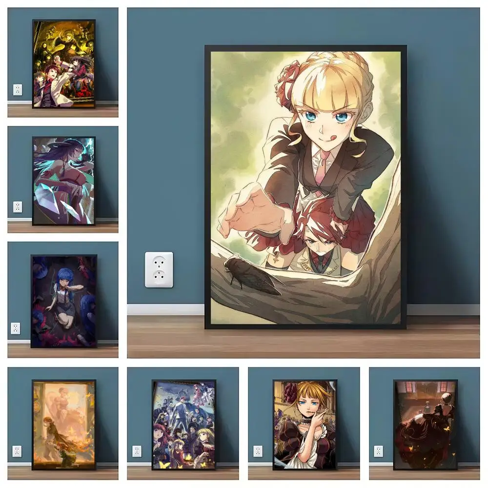 Japanese Anime U-Umineko When They Cry Poster Pegatina artistica HD autoadhesiva impermeable para salon dormitorio