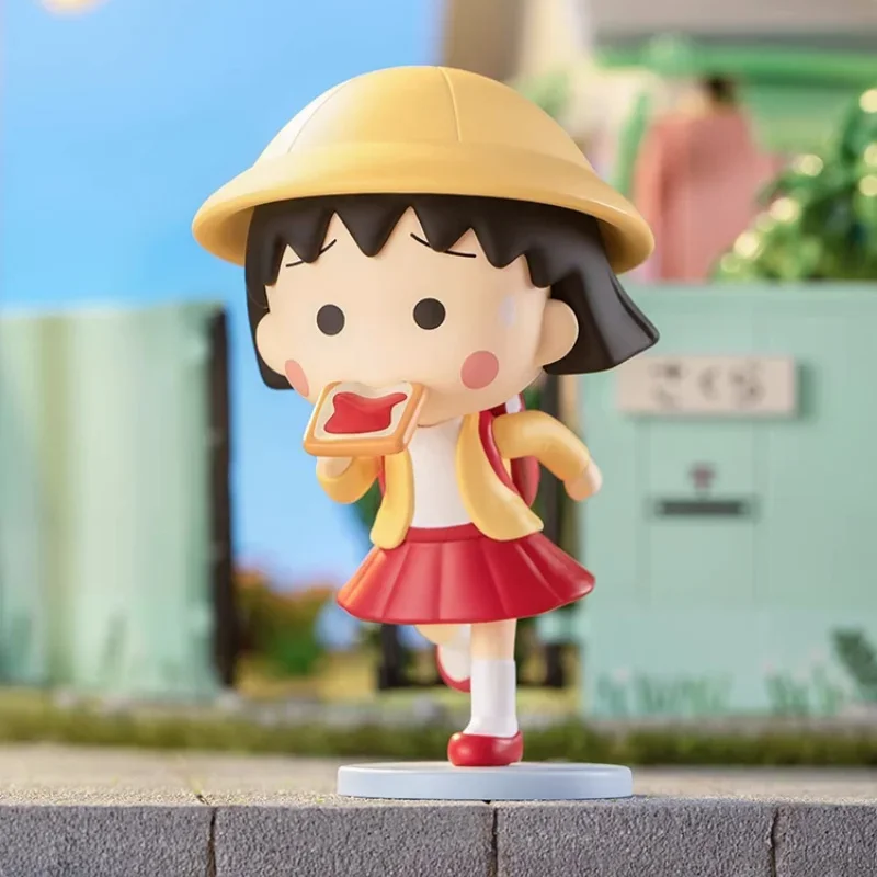 Chibi Maruko-chan's Fun Life Series Figuras de caixa cega Brinquedo infantil Modelo Boneca Ornamentos Coleção de presentes para meninos e meninas