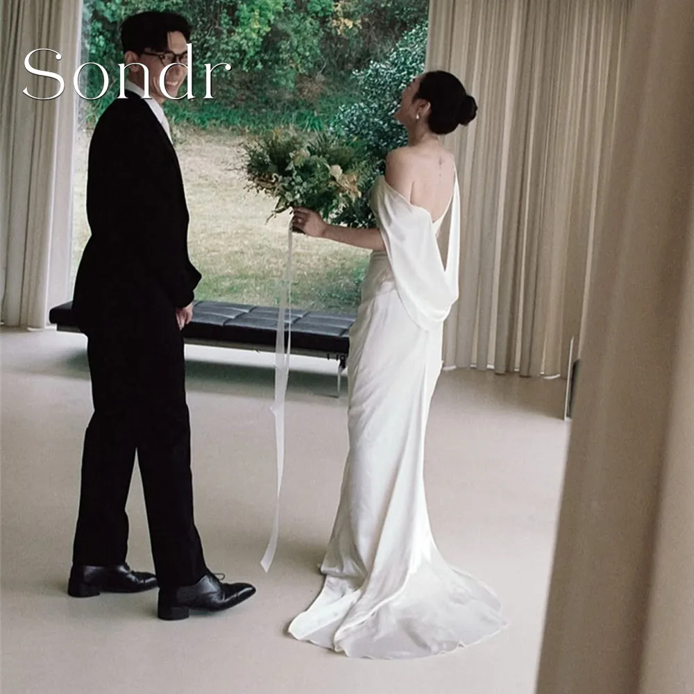 

Sondr Customized Simple Korean Wedding Dress 2026 New Off the Shoulder Elegant Photo Shoot Bridal Party Dresses Floor-Length