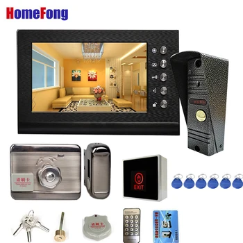 Sliver 7 inch video door phone intercom system gate camera with doorbell unlock door lock home apartment security access