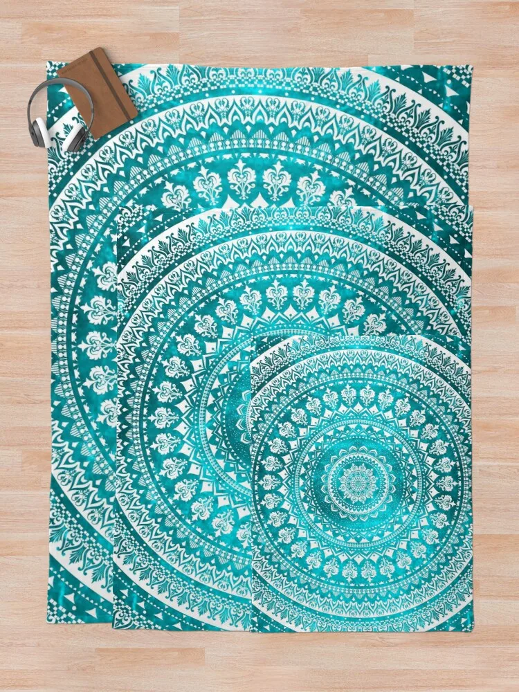 Mandala Turquoise Ném Chăn Mềm Mại Giường Chăn Chăn Ghế Sofa