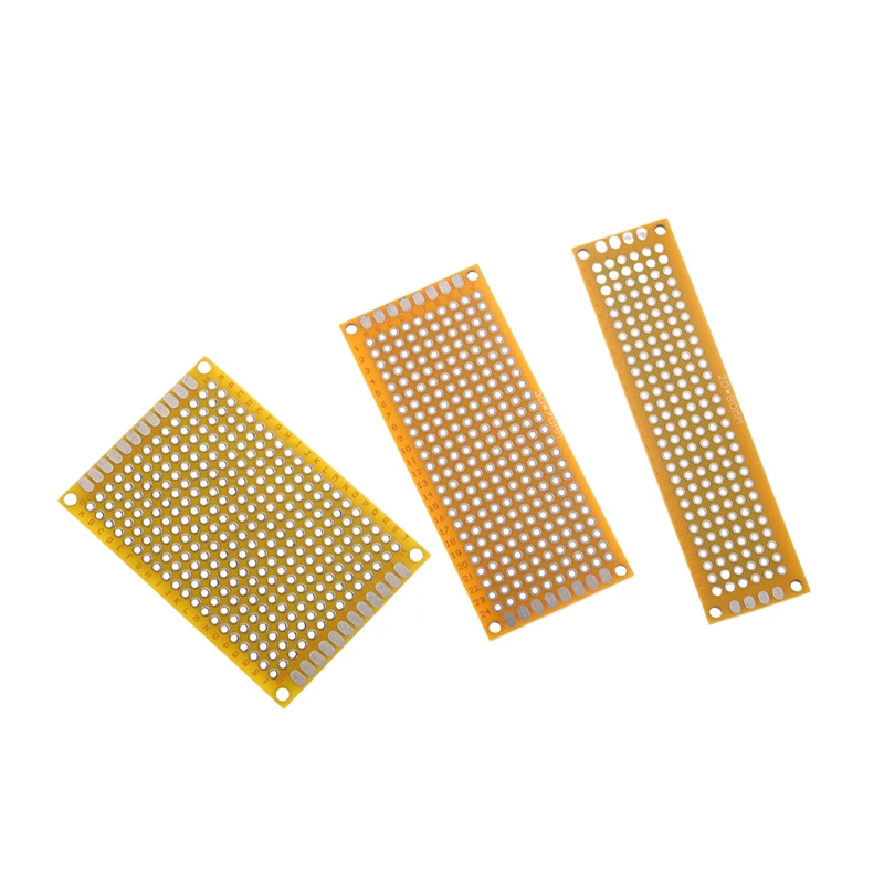 5PCS PCB Breadboard Yellow Protoboard Board Plated Universal Board Double Sided Board