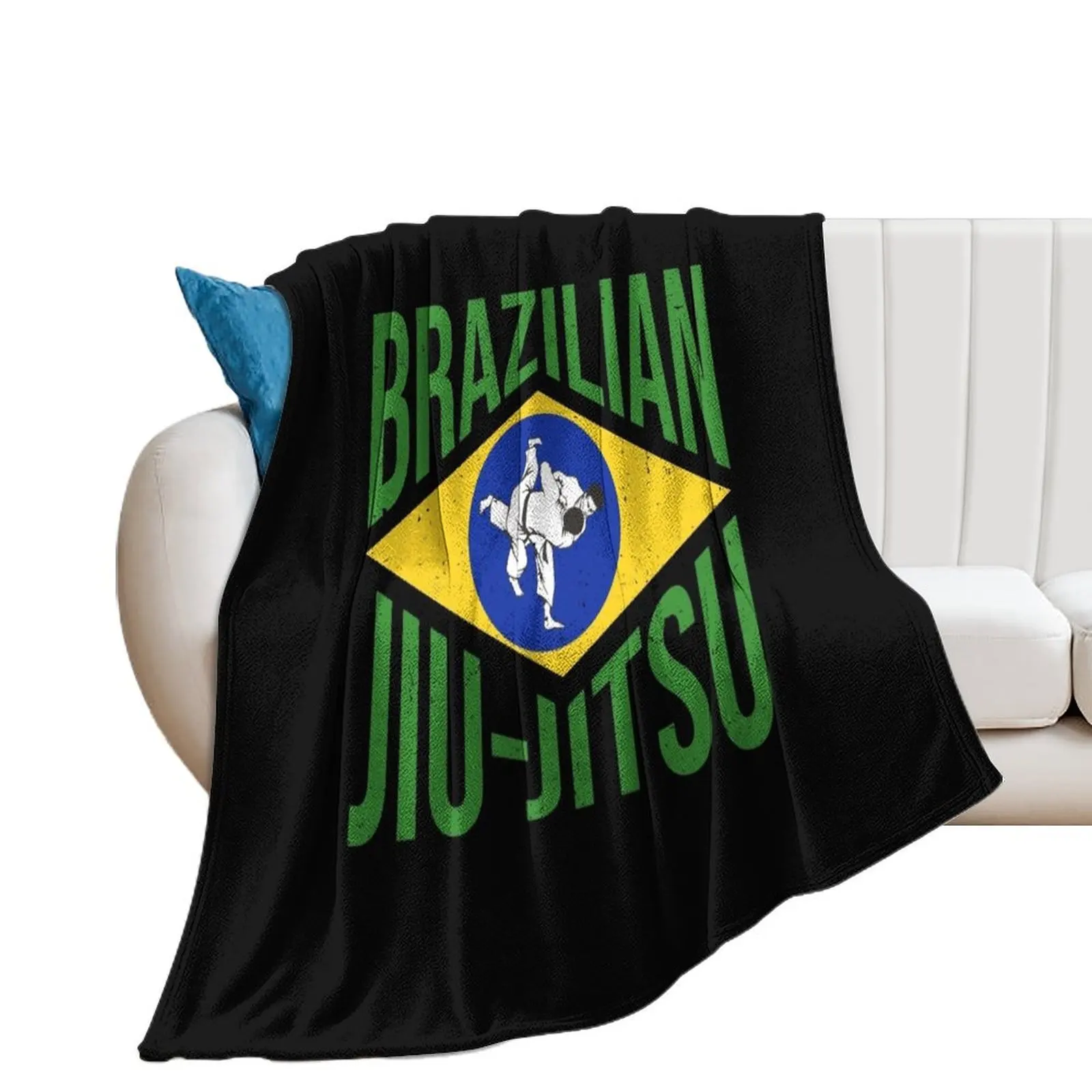 

Brazilian Jiu-Jitsu BJJ - gift for martial arts lovers Throw Blanket for sofa warm for winter Plaid on the sofa Custom Blankets