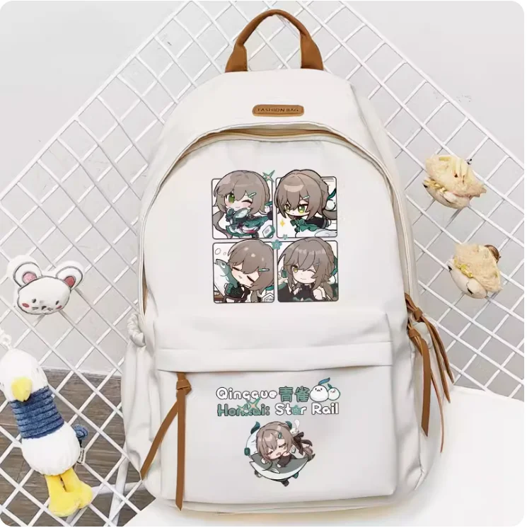 

Anime Honkai: Star Rail Qingque Schoolbag Backpack High-capacity Shoulder Bag Cosplay Student Teenage Gift B128