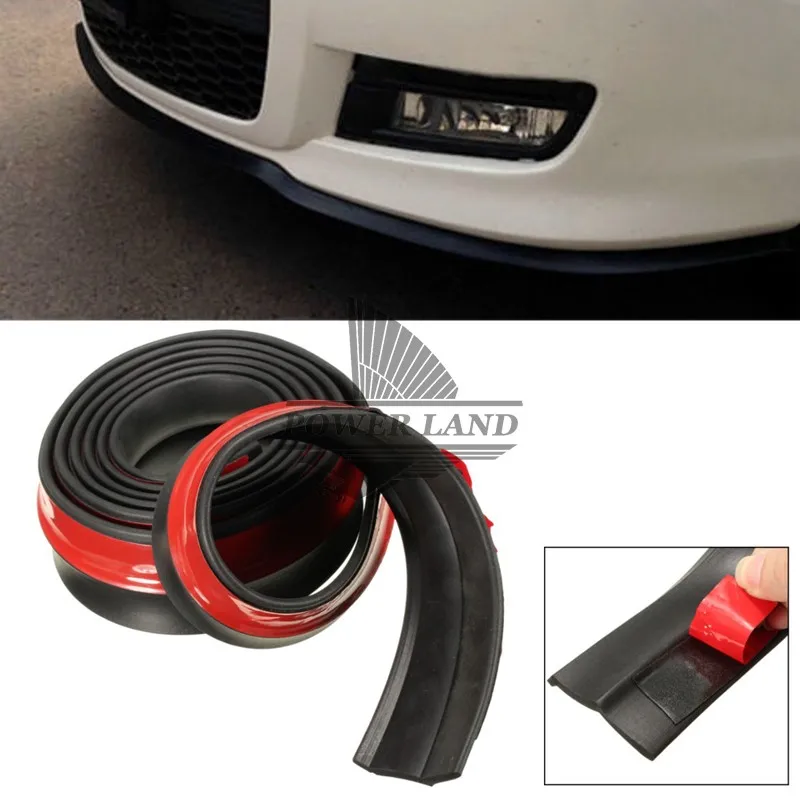 

98x2 Inch 2.5M Car SUV Front Bumper Rubber Protector Quick Lip Splitter Skirt Body Spoiler Universal Car Styling Multi Deflector