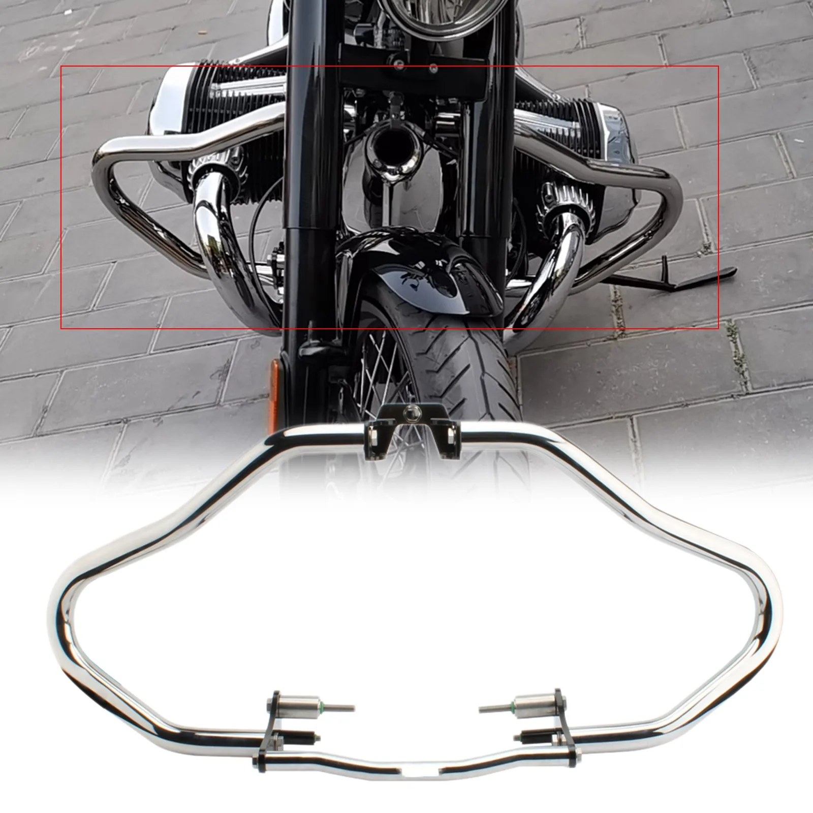 

For BMW R18 2020 2021 Motorcycle Engine Guard Crash Bar Bumper Protector Chrome