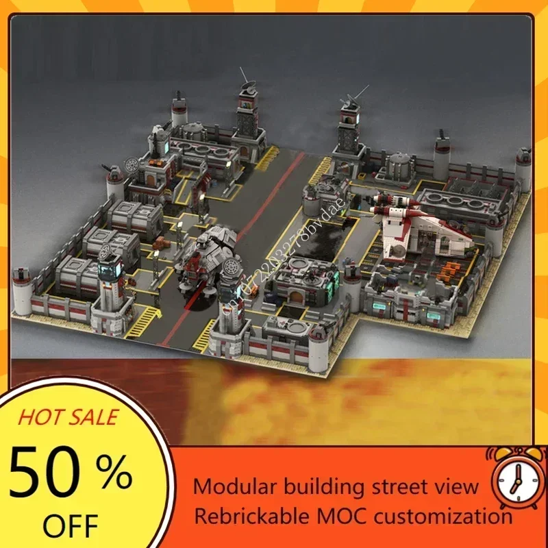 

23111 шт., звездный фильм MOC SW, Ultimate Base Bundle, головоломки на заказ, часовая башня, коллекционная серия, вид на улицу, развивающие игрушки, подарки