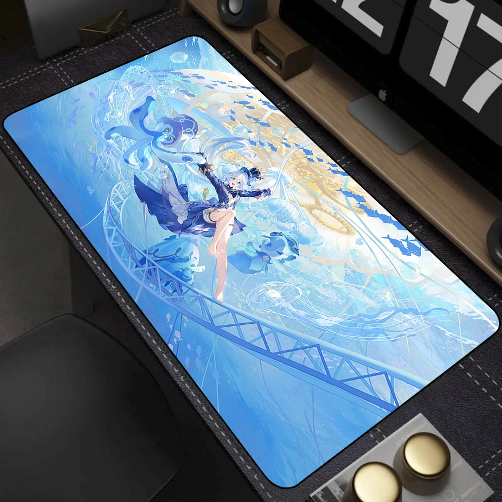 Furina Focalors Mouse Pad Genshin Impact Large Xxl Mousepad Computer Keyboard Padding Anime Gaming Genshin Accessories Desk Mat view 4