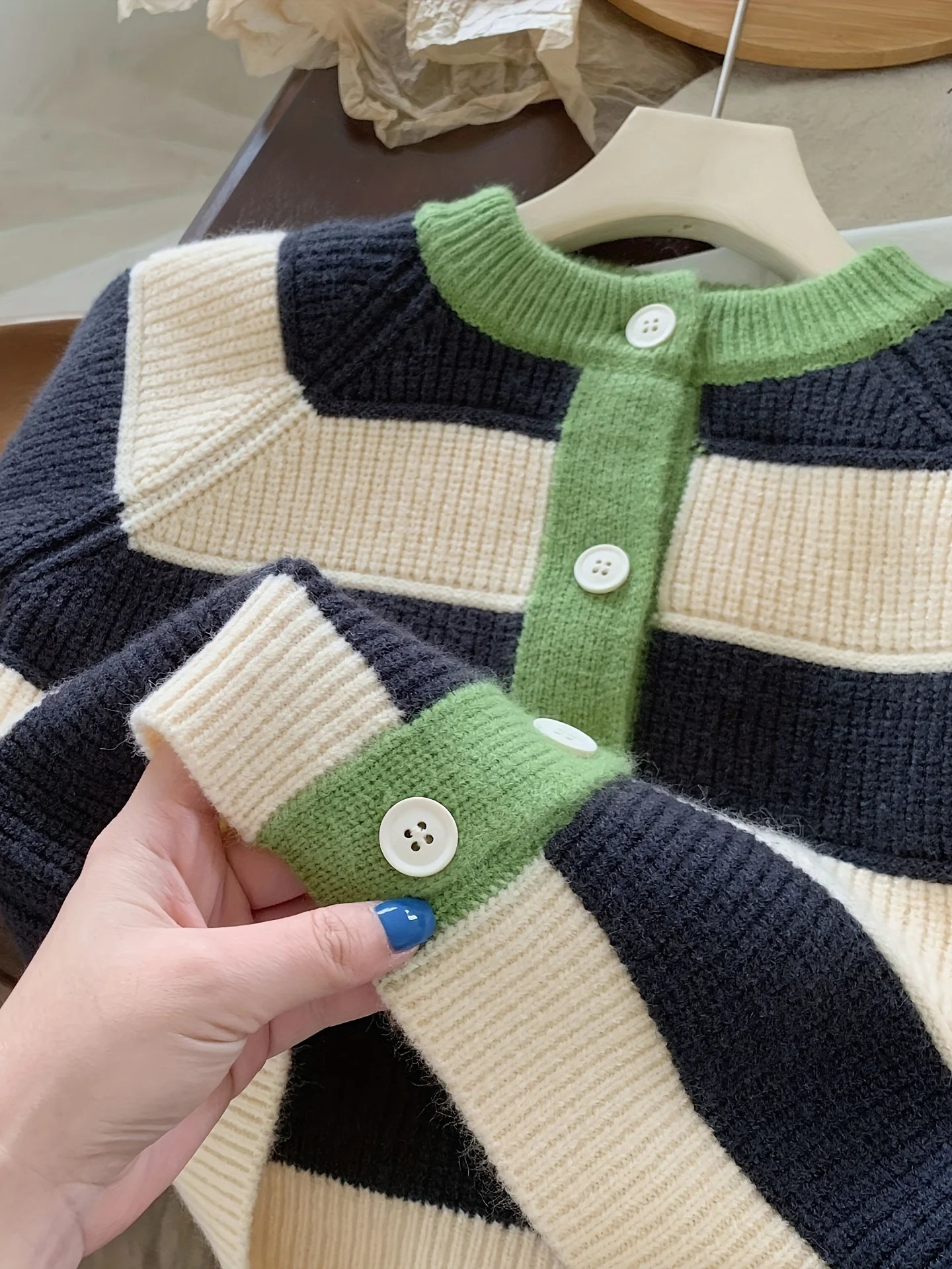 New Children’s Sweater Cardigan, Spring and Autumn Striped Stylish Fashion Baby Color-Blocking Autumn Style 3 New Children's Sweater Cardigan, Spring and Autumn Striped Stylish Fashion Baby Color-Blocking Autumn Style 3