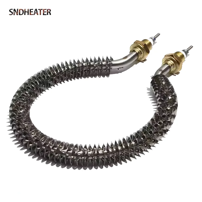 Image of SNDHEATER Elektroherd-Flossen-Heizelement, 10 mm Rohrdurchmesser, 1000 W, 1200 W, 1500 W, 2000 W, M16-Gewinde, Heizwiderstand für Lüftergebläse