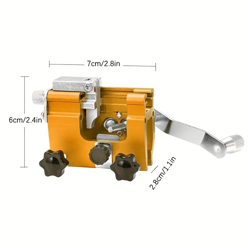 Hand Cranked Chain Grinder, Portable Household Chain Grinding Tool, Chain Clamp, Grinding Blade, Chain Grinder
