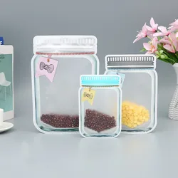 10pcs Self sealing Food Zipper Bag Biscuit Snack Tea Dried Fruit Packaging Storage Freshness Bag Storage Bag