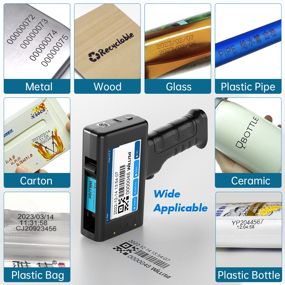 Impressora jato de tinta portá - Handheld Inkjet Date Code Printer Gun avaliação e preço
