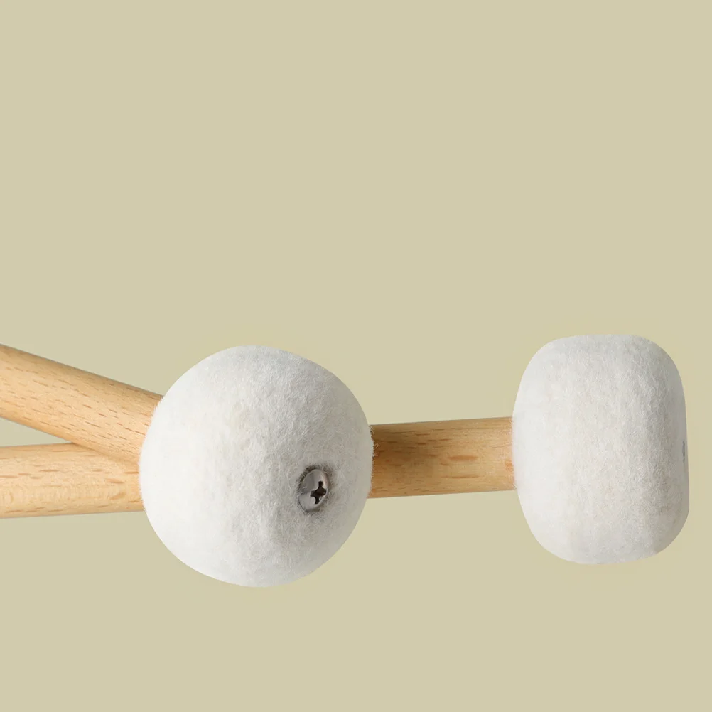 

1Pair Timpani Mallets Sticks Solid Handle Felt Head Durable Percussion Mallet Sticks Musical Percussion Drumsticks