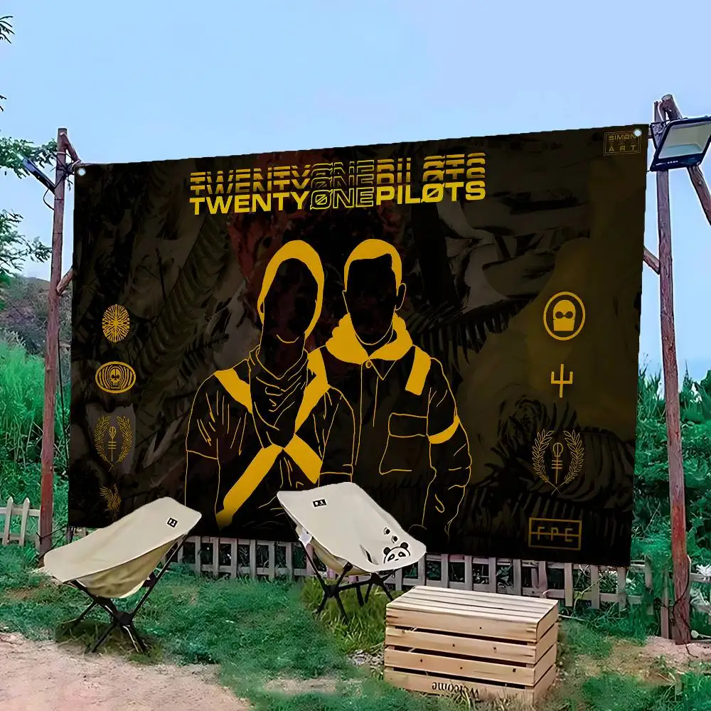Pop Band T-Twenty One Pilots Cartoon Flag Art Science Fiction Room Home Decor Wall Hanging Home Decor Banner