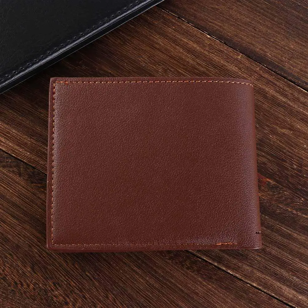 PU Leather Men's Short Wallet Large Capacity Multi-position Male Leather Purse Coin Pocket ID Card Holder Men Coin Pocket Travel