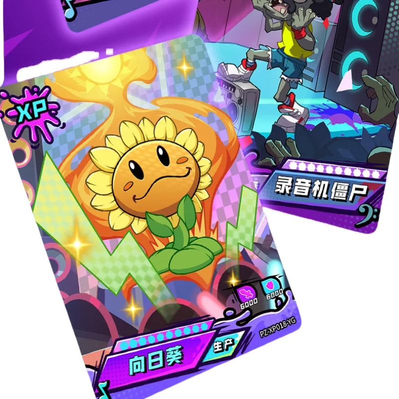 KAYOU Plants vs. Zombies Cards Transtemporal Adventure Game Peripherals Rare UR AR PR Collectible Card Cartoon Gift Toy