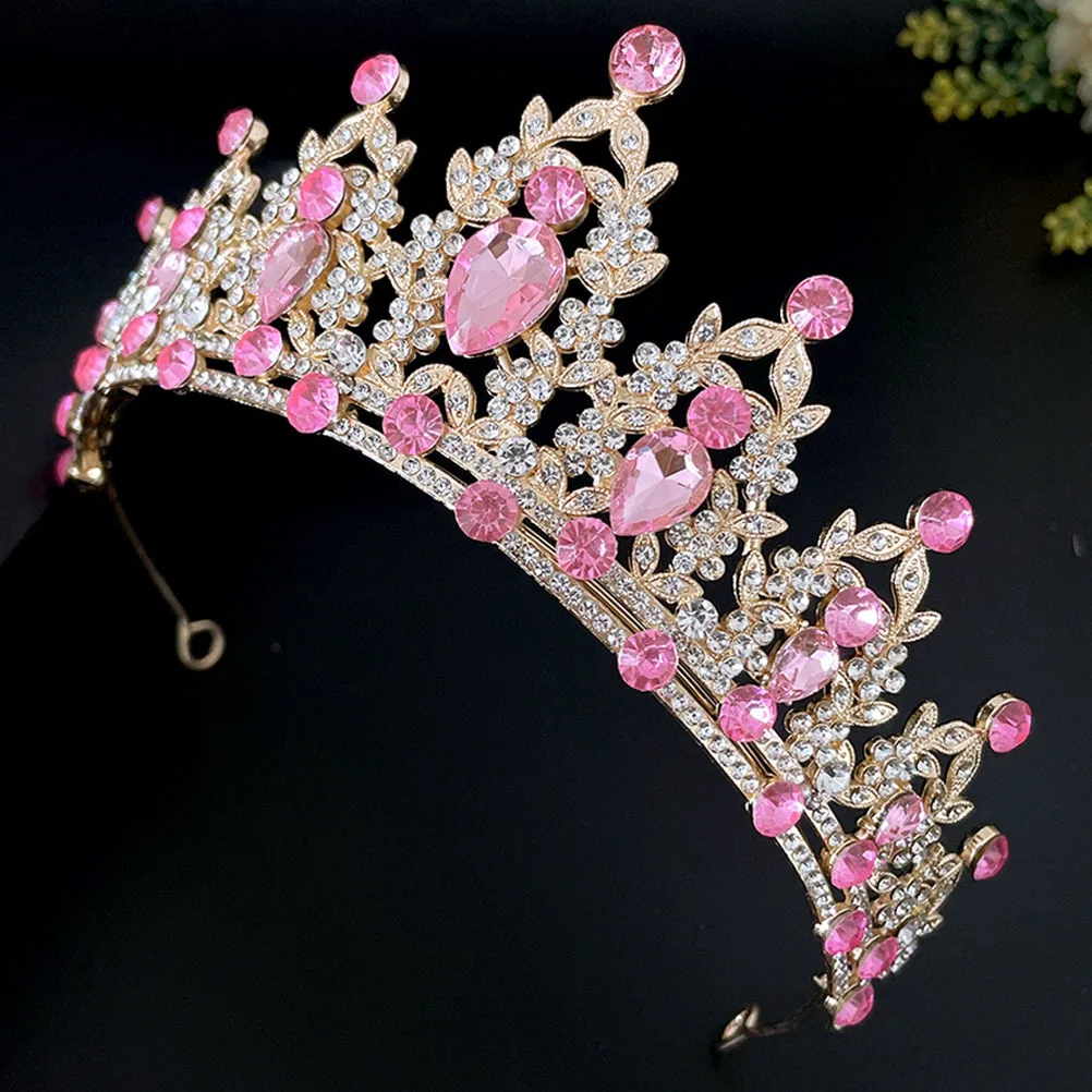 

Baroque Crown Headdress Bridal Wedding Tiara Crystal Hair Accessory For Women Birthday Party Festival Photo Prop