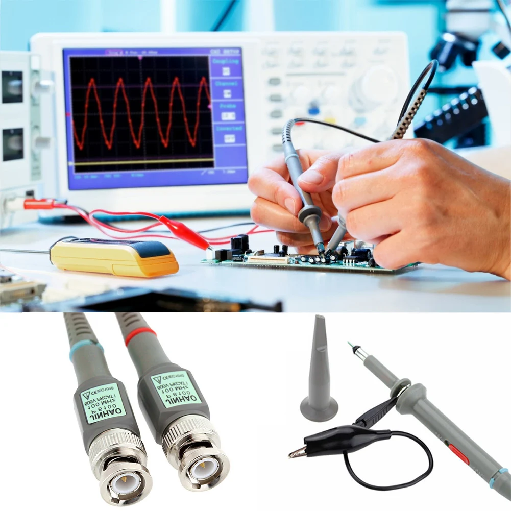 

Комплект тестовых проводов P6100 Minigrabber, 100 МГц, с разъемом BNC для осциллографа, зажимной щуп, тестовый провод для запчастей и аксессуаров осциллографов