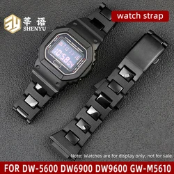 Shenyu For Casio G-SHOCK  DW5600/5610/GW-B5600 GA2100 Plastic Strap Stainless Steel Buckle  Watchband Bracelet Watch Accessories