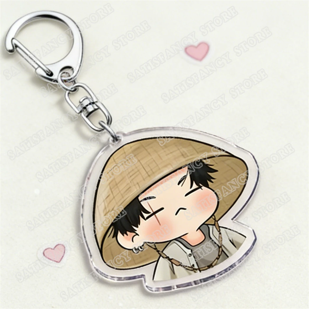 Korea Cartoon Kpop Keychains for Women Accessories Bag Korean Fashion Seven Boys Nevermind Keyrings Jewelry Fans Friends Gifts
