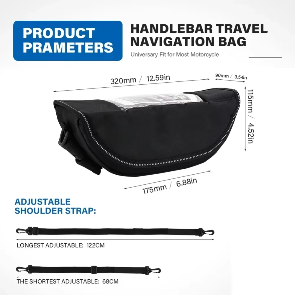 Storage Handlebar bag Travel Tool Bag Waterproof Bag For BMW R1250GS Trophy R1200GS F850GS F750GS F900XR F900R F700GS F800GS
