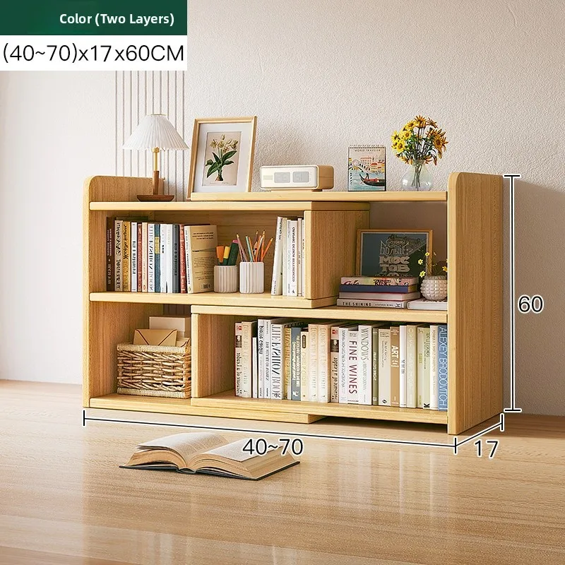 Modern Minimalist Desktop Bookshelf Multi-Layer Storage Rack Office Simple Cabinet Home Student Small Bookcase Organizer image 3