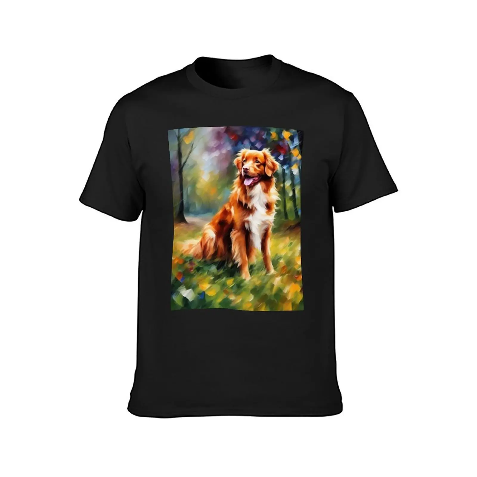 Spring Day with the Nova Scotia Duck Tolling Retriever T-Shirt shirts graphic tees quick drying mens t shirts