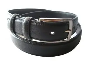 Black leather belt