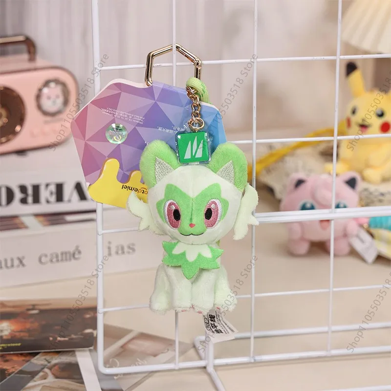 Pokémon Plush Toy Keychain Pawmi Fuecoco Gengar Mew Mimikyu Jigglypuff Pikachu Sprigatito Cute Doll Backpack Pendant Gift - view 6