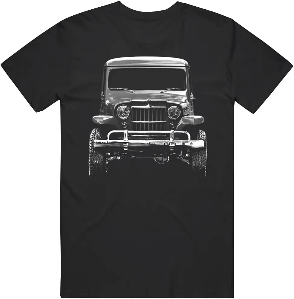 1954 Willys Truck Front Grill View Silhouette T Shirt