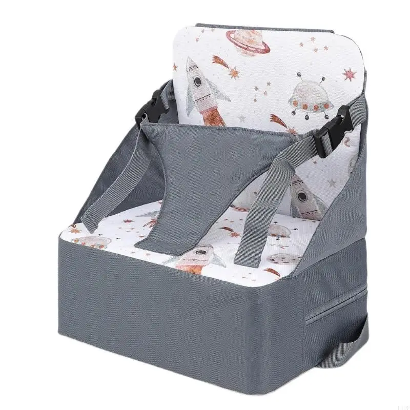 وسادة كرسي مطبخ مضادة للانزلاق لطاولة الطعام للأطفال الصغار مع أشرطة قابلة للتعديل ومسند ظهر للسفر اليومي F19F #5