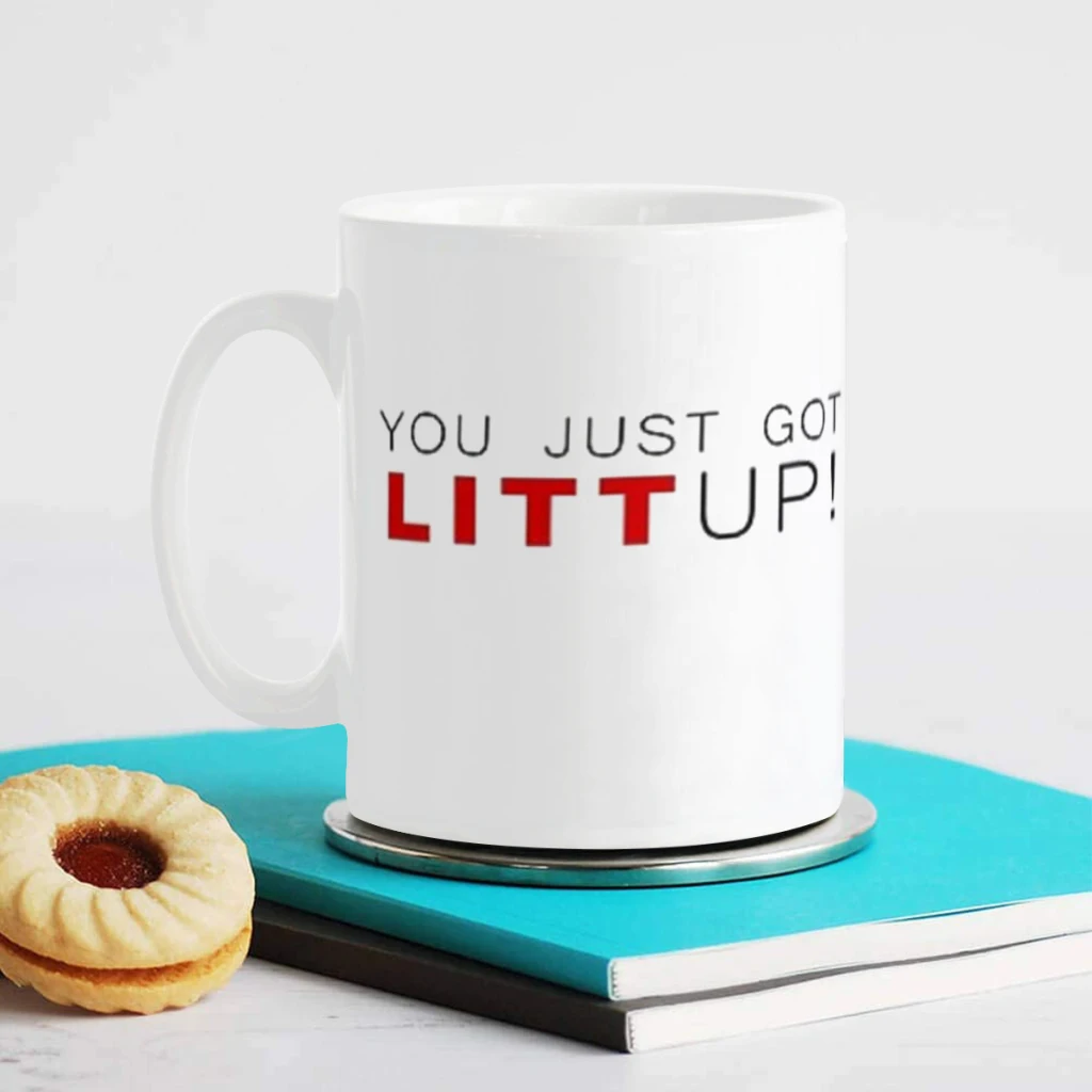 You Just Got LITT up! - Suits Mug Ceramics Coffee Mug Cute Gamer Birthday Gift Back To School Mug