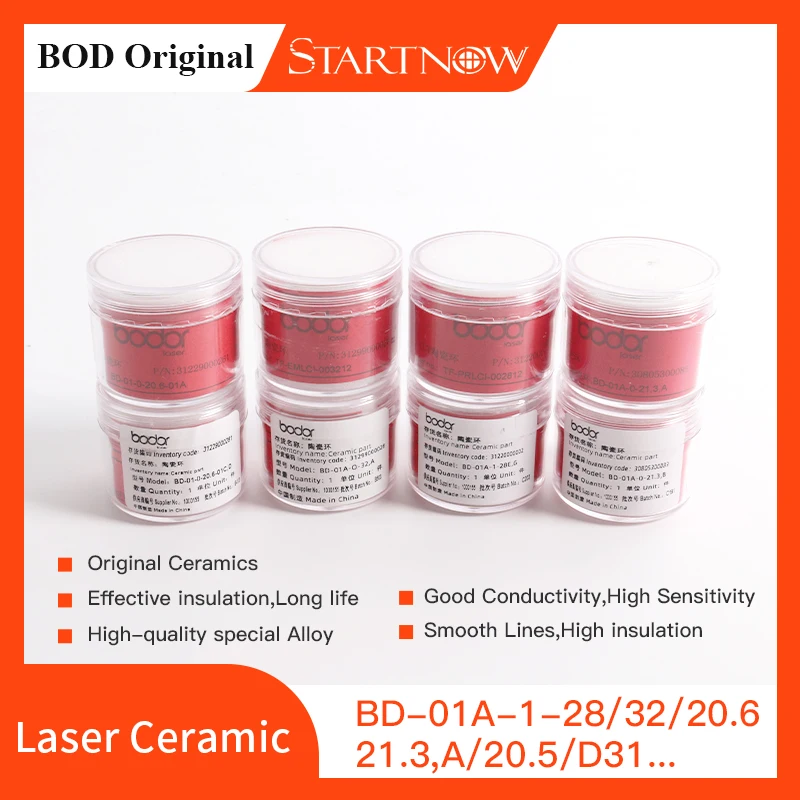 Original Bodor Fiber Laser Ceramic Ring for Laser Cutting Head Ceramic Nozzle Insulating Ring Wear Resistant Laser Spare Parts