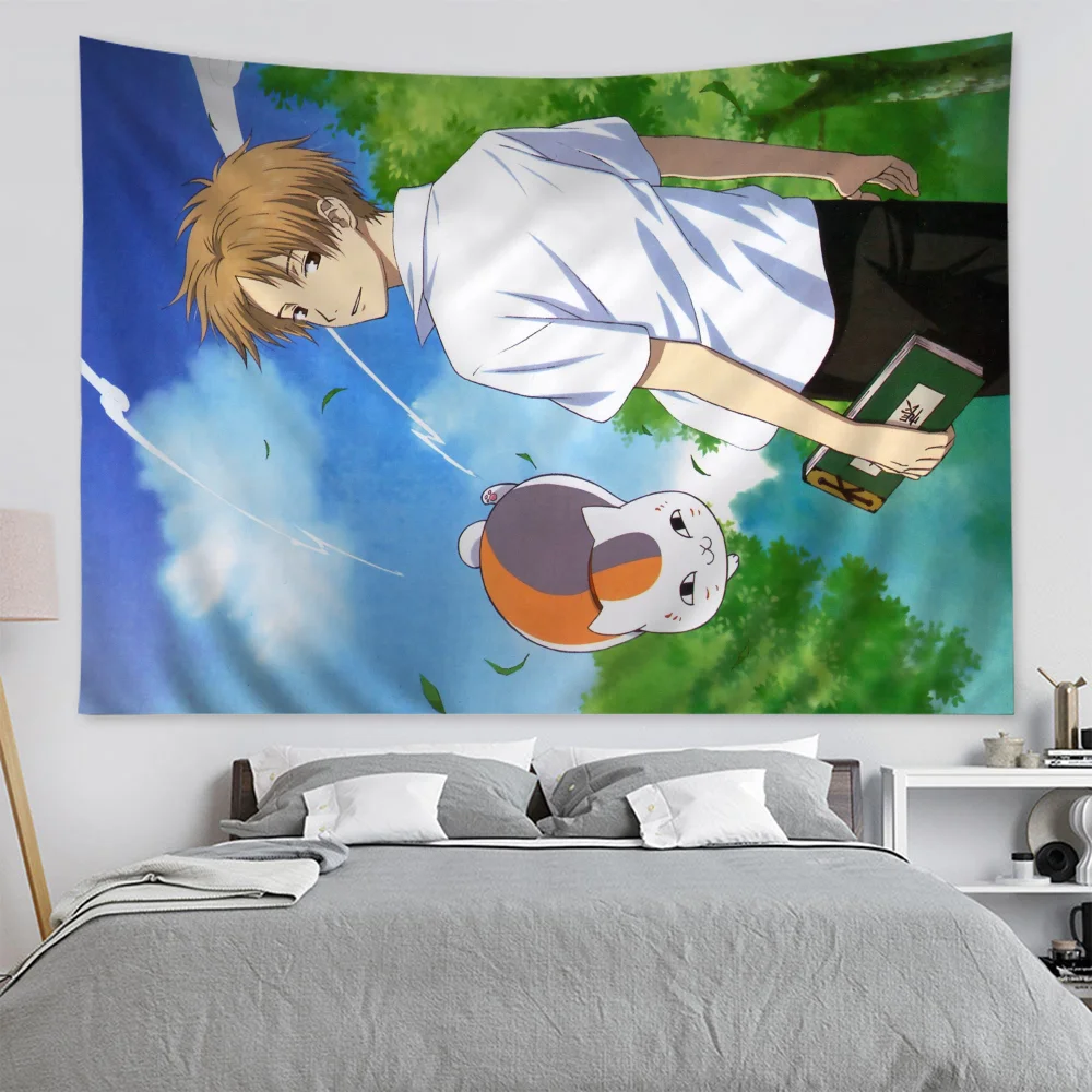 Anime Natsume Yuujinchou Cartoon Tapestry Art Science Fiction Room Home Decor Wall Hanging Sheets