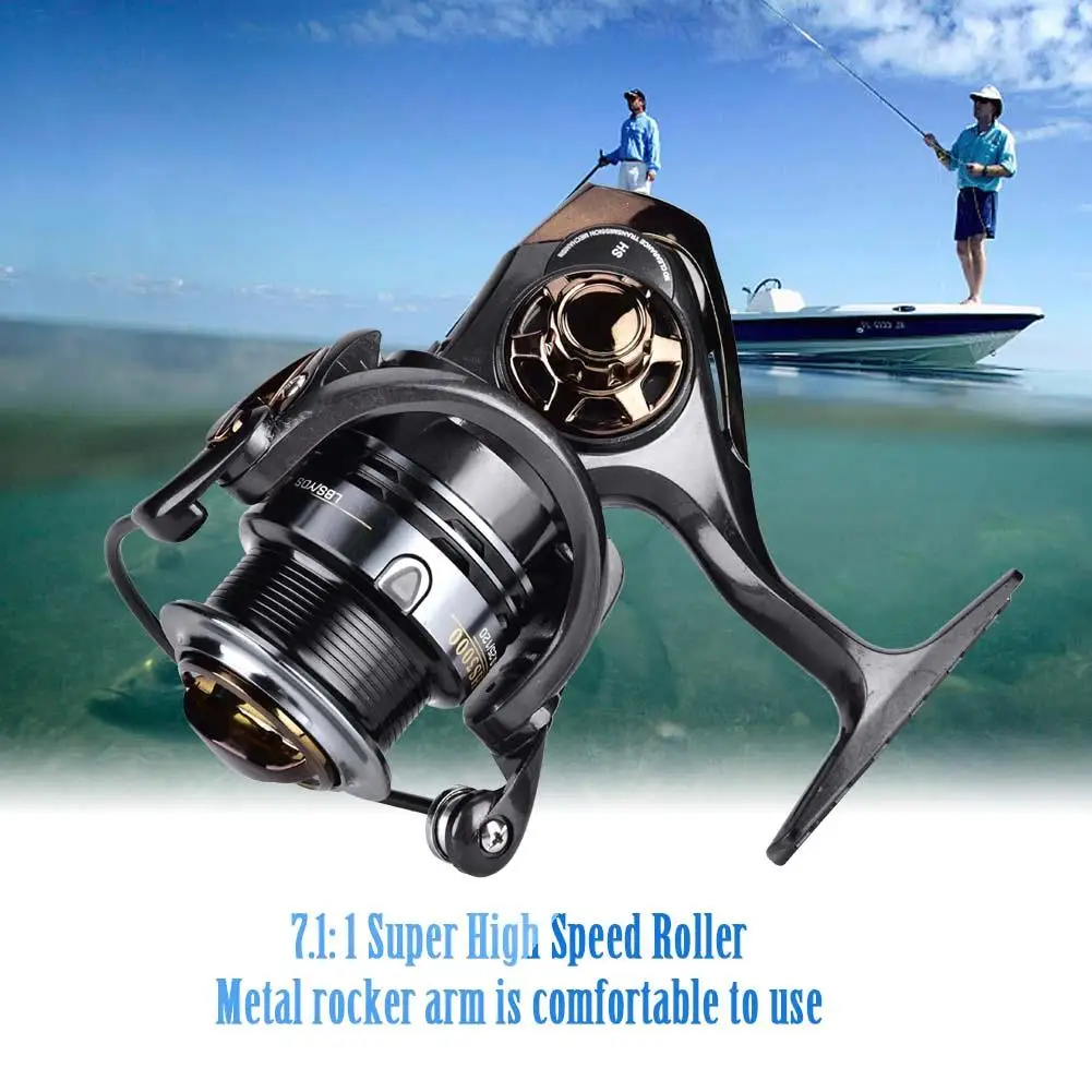 HS2000 HS3000 High Speed Sea Baitcasting Fishing Reel 7.1:1 Spinning Match Spool for Quick Casting