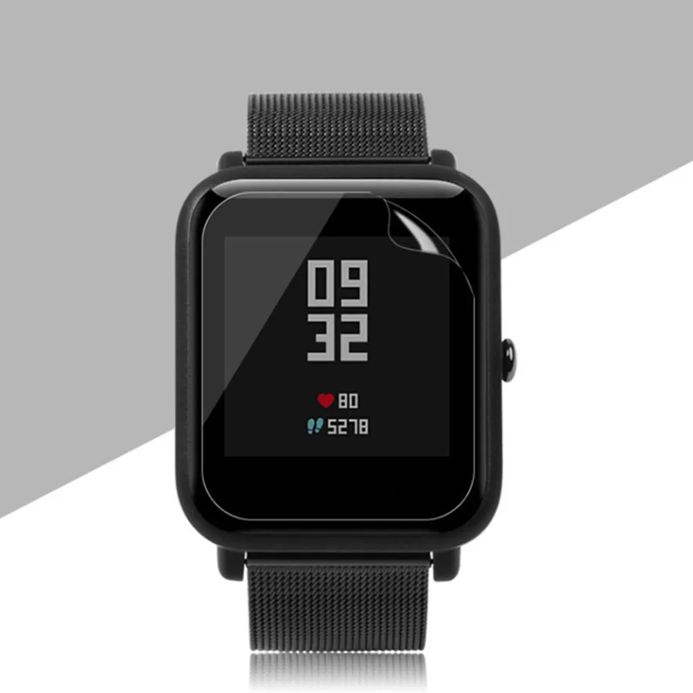 

5Pcs Watch Screen Protector High Definition Tempered Glass Scratch Resistant Bubble Free Installation Perfect Fit for Amazfit