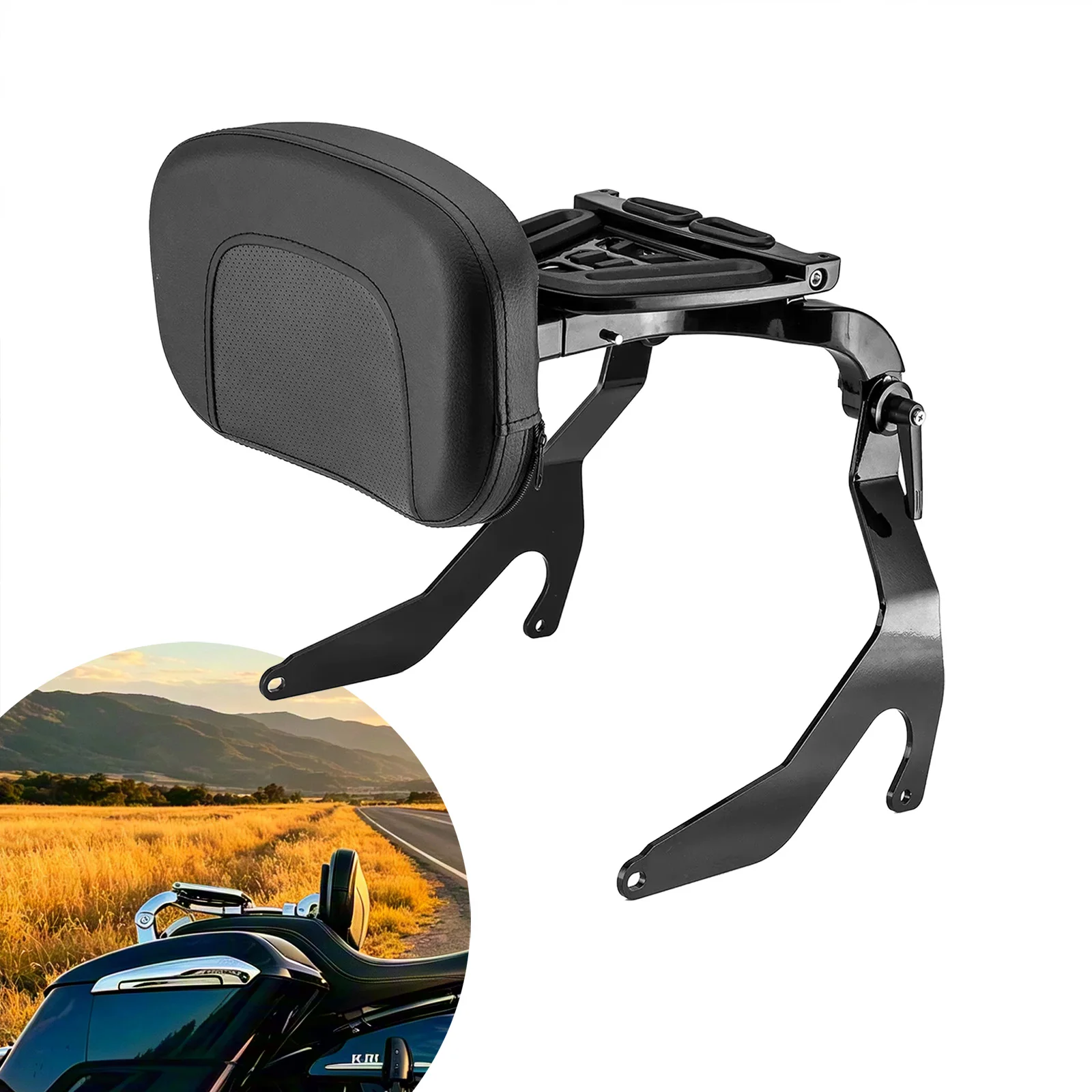 For BMW R18 B Bagger R18B Accessories Detachable Motorcycle Folding Backrest Driver Passenger Back Rest Sissy Bar