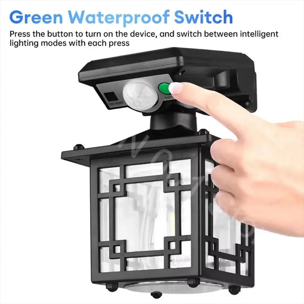 IP65 مقاوم للماء الحركة التعريفي الجدار مصباح التحكم عن بعد 3 أوضاع الإضاءة LED ضوء الشمس سهل التركيب السوبر مشرق