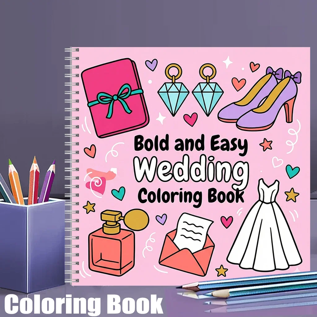 

Простая книжка-раскраска для взрослых, подарок на день рождения, принадлежности для школы, милая книжка для рисования для взрослых