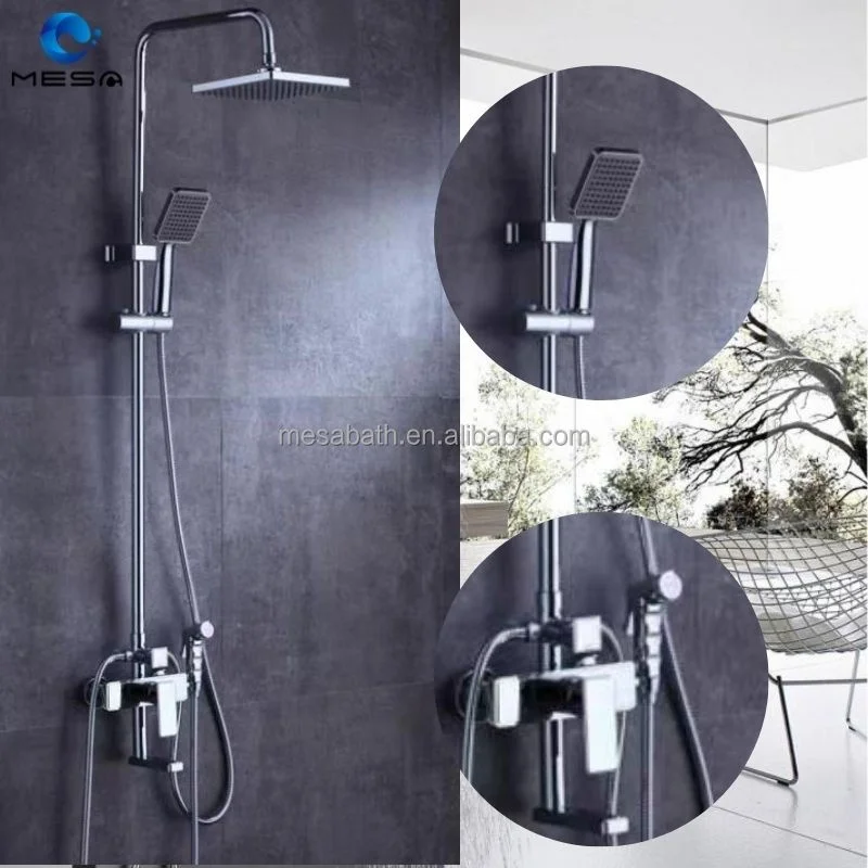 2024 ss304 stainless steel rainfall shower head sets with hand shower and bidet sprayer