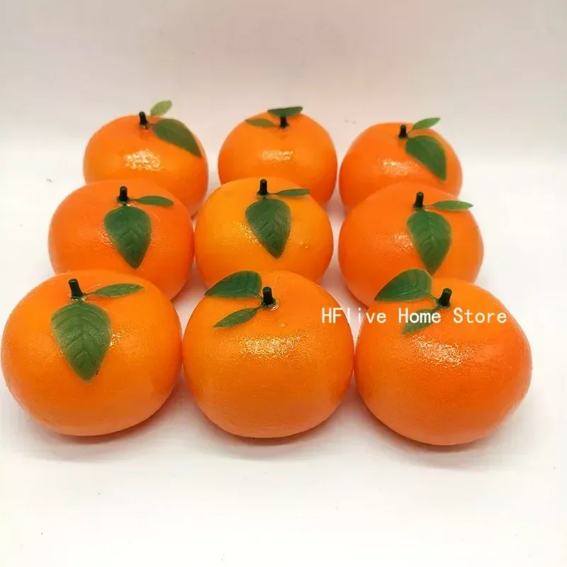 1pc Fake Tangerine Fruit Artificial Orange Oranges Simulation Fruits Lifelike Realistic Tangerines Model Decor Pretend Ornament